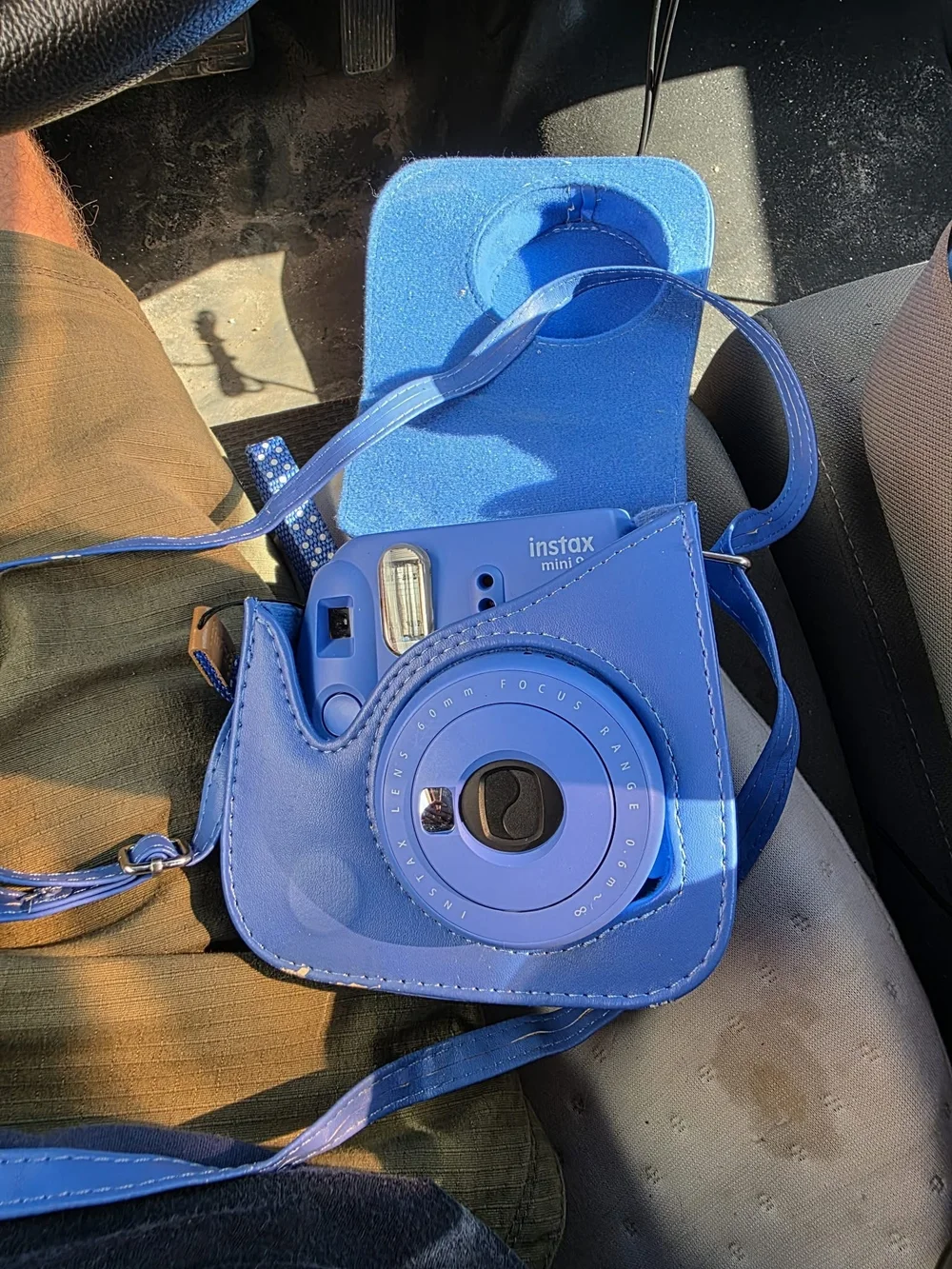 Fujifilm Instax Mini 9 Instant Camera in Bright Blue with Matching Case